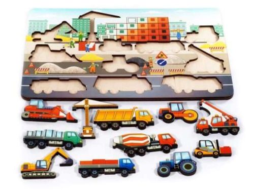 Рамка-вкладыш Нескучные игры Стройплощадка (8026), 11 дет.