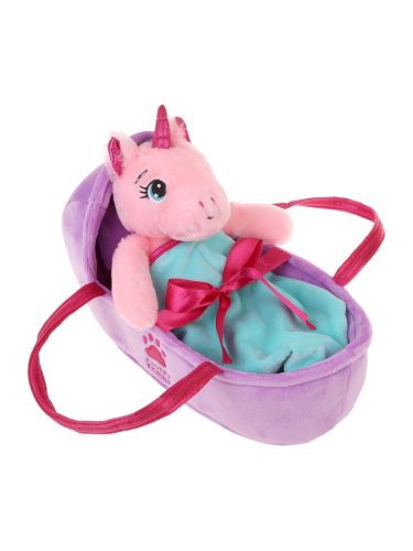 Мягкая игрушка 28 см Fluffy Family Единорог в переноске 682307