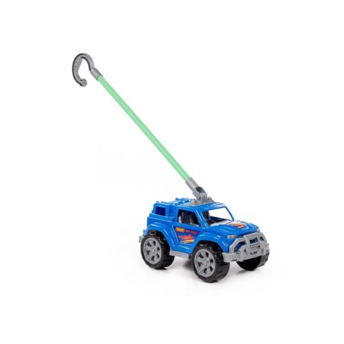 игрушка-каталка полесье автомобиль легионер с ручкой (синий) фото 2 Игрушка-каталка ПОЛЕСЬЕ автомобиль Легионер с ручкой (синий) фото 2