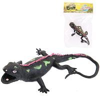 Фигурка Abtoys Юный натуралист Рептилии Ящерица (черная, с шипами на спине), термопластичная резина