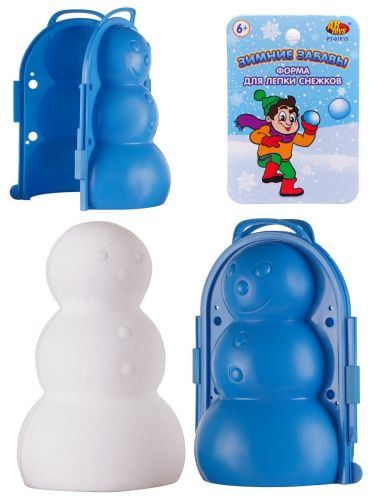 abtoys снежколеп снеговик 3d синий 16х12х22 см ABtoys Снежколеп Снеговик 3D синий 16х12х22 см