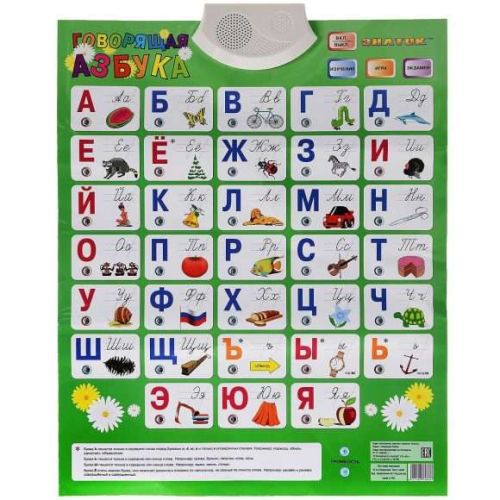 Электронный плакат Знаток Говорящая азбука с 8 режимами работы 70082