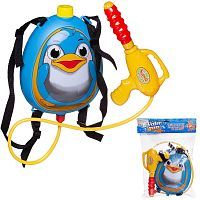 Бластер Junfa водный с рюкзачком-резервуаром Пингвиненок, объем 2750мл