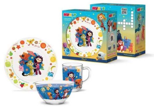 набор посуды детский. мульт (стекло) Набор посуды детский. Мульт (стекло)