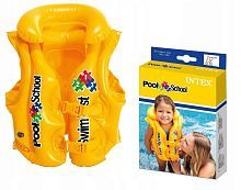 Жилет надувной INTEX "Pool School "Deluxe Swim Vest"(Делюкс Пул Скул), 3-6лет, желтый