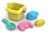 Набор для песка Шкода "Лето" №2 (ведро малое+совок малый+3 формочки) 27х22,5х8,5 см