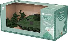 Игровой набор НОРДПЛАСТ Боевые машины Страж и Закат с солдатиками в коробке