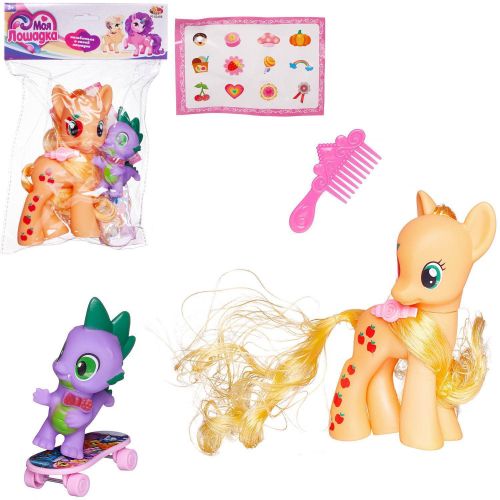 Игровой набор Abtoys Моя лошадка Пони с малышом дракончиком фото 3