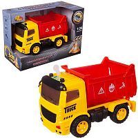 Машинка инерционная ABtoys Самосвал со звуковыми и световыми эффектами 1:36, 20x10x14 см