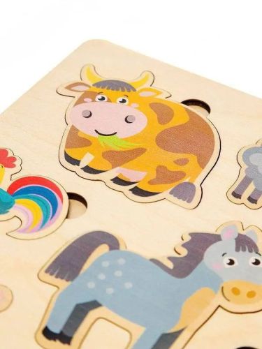 Игра развивающая деревянная Ферма (30х21см) фото 2