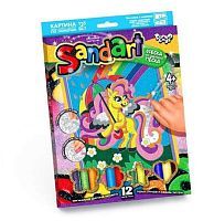 Фреска из песка Sand Art Пони и радуга