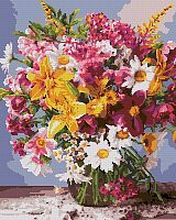 Алмазная мозаика 40х50 см Летний букет (полное заполнение)