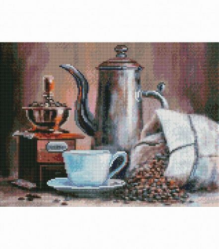 Белоснежка Алмазная Мозаика на подрамнике Кофе 30х40