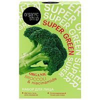 Подарочный набор ORGANIC SHOP для лица "Super Green" «Детокс»-гель для умывания «Organic Broccoli», Успокаивающий тоник для лица «Organic Broccoli», 2