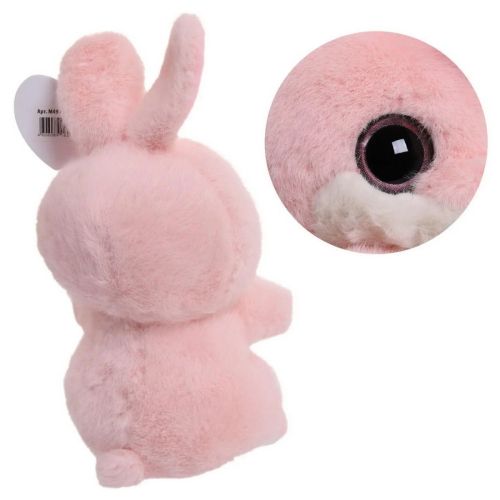 Мягкая игрушка Abtoys Глазастики. Кролик розовый, 18см фото 3
