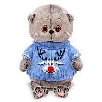 Басик BABY в свитере с оленем 20 см