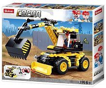 Конструктор серии Город, Экскаватор, 196 деталей, кор. СОБРАН