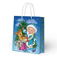 Подарочный пакет ND Play Снегурочка с олененком 335*406*155 мм