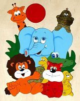 Мозаика-вкладыш дерев. Африка, 22 дет.