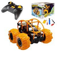 Машинка трюковая, двухстороняя р/у, цвет желтый, 36х23х27,5 см