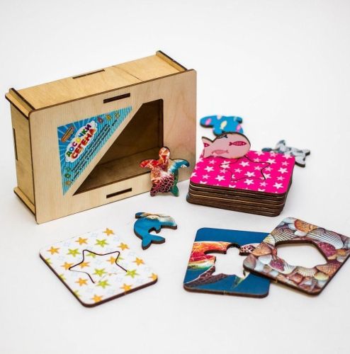 Набор рамок-вкладышей Woodland Доски Сегена Морские животные (068205)