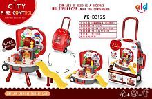 Чемоданчик-парковка "Пожарная станция", со световыми и звуковыми эффектами