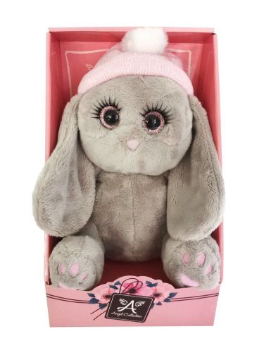 Зайка Глазастик в шапке 20см, коробка