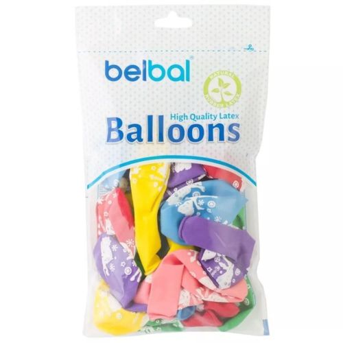Набор воздушных шаров с рисунком пастель 14" Belbal Машинки в ассортименте 1103-2370 фото 2