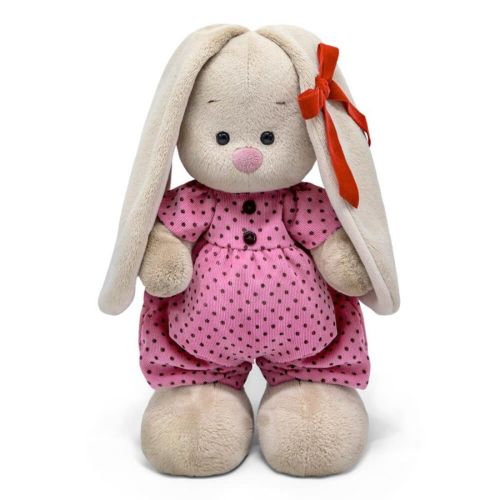 Зайка Ми в вельветовом комбинезоне 25 см