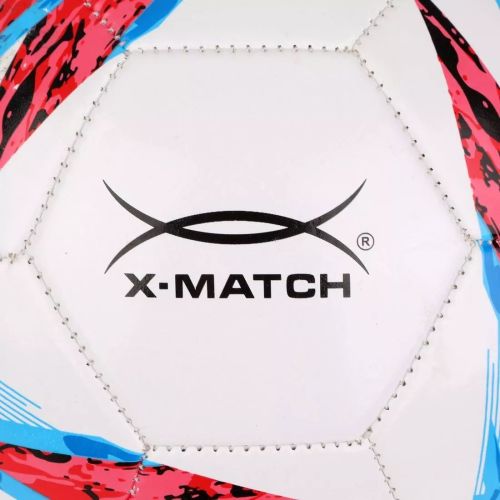 Мяч футбольный X-Match размер 5 покрышка 1 слой 1,6 мм PVC крест 56499 фото 3