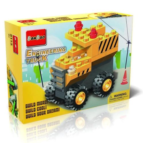 Конструктор Banbao (Банбао) "Грузовик для стройки", 36 деталей
