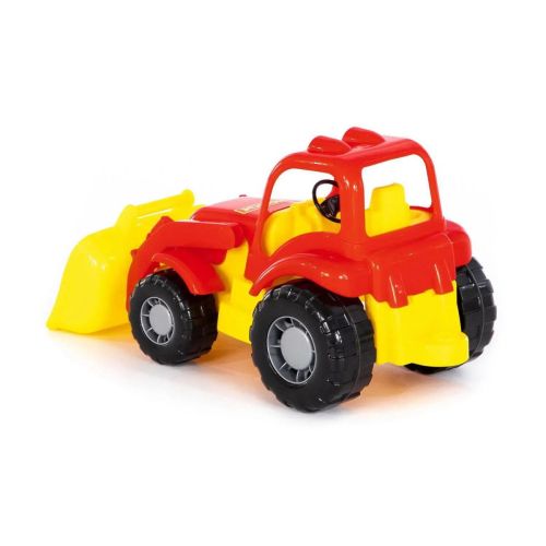 Машинка ПОЛЕСЬЕ Трактор-погрузчик Силач, красно-желтый фото 4