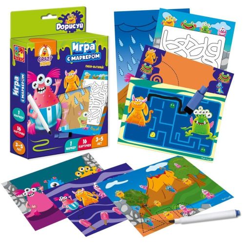 Игра с маркером Пиши и вытирай "Монстрики