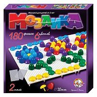 Мозаика d20 /6 цветов/ 180 шт/ два поля/ 280х280х40