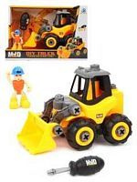 Конструктор-скрутка Трактор, отвертка в комплекте, фигурка, коробка