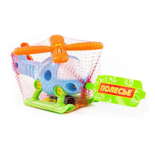 Конструктор транспорт Вертолёт (16 элементов) (в сеточке) фото 2