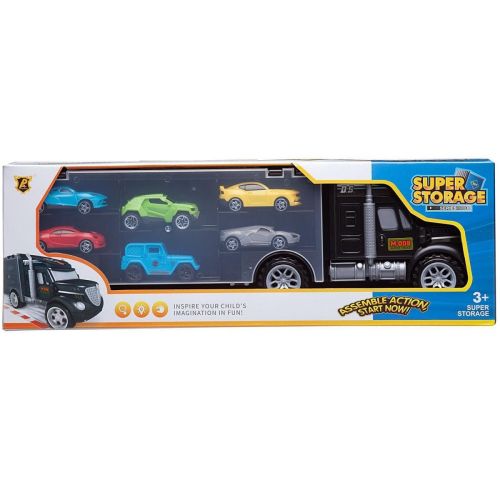 Машинка Junfa Автовоз с 6 легковыми машинками фото 5