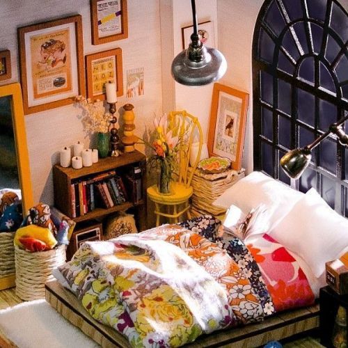 Интерьерный конструктор-румбокс Robotime Спальня. Комната отдыха фото 5