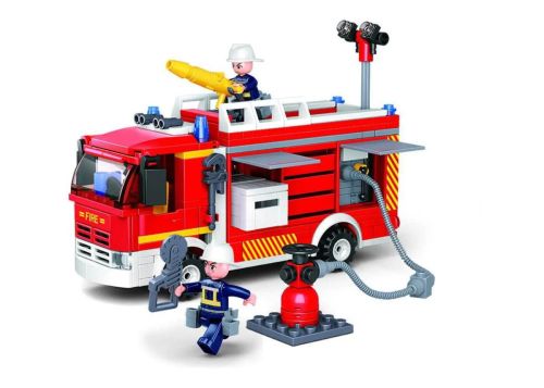 Конструктор Sluban Полиция Пожарная машина на тушении 343 детали фото 3