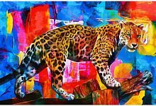 Алмазная мозаика Радужный леопард, 30х40 см, 25 цв., полн. заполнение, с подр.