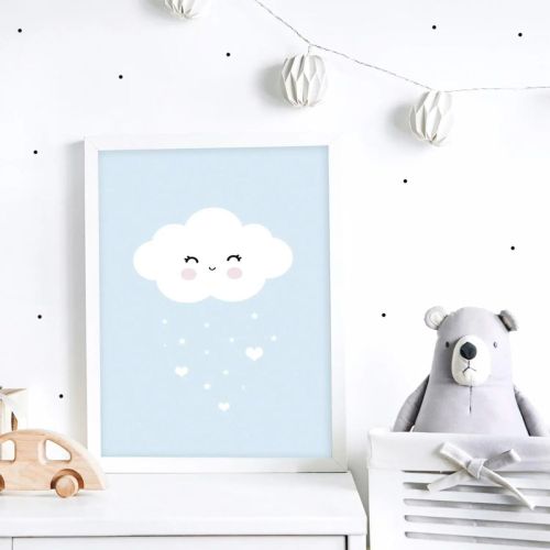интерьерный дизайнерский постер "мечтательное облачко" (размер а3) Интерьерный дизайнерский постер "Мечтательное облачко" (размер А3)