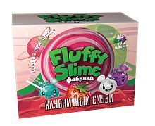 Инновации для детей Fluffy slime фабрика. Клубничный смузи