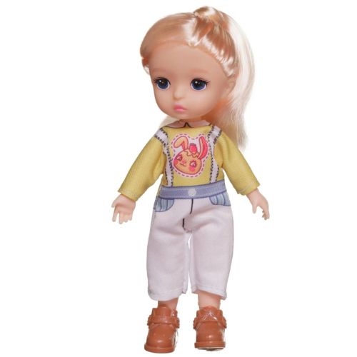 кукла junfa 13 см в желто-белом комбинезоне фото 4 Кукла Junfa 13 см в желто-белом комбинезоне фото 4