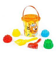 Песочный набор Три кота №5 (8 предметов), в ассорт.