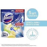 Domestos Pwr5 Свежесть Лайма+Свежесть Океана (2X50+3X50)Г