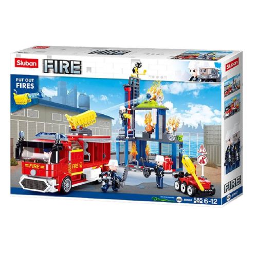 Конструктор Sluban серия Пожарный Тушение пожара 585 деталей фото 5