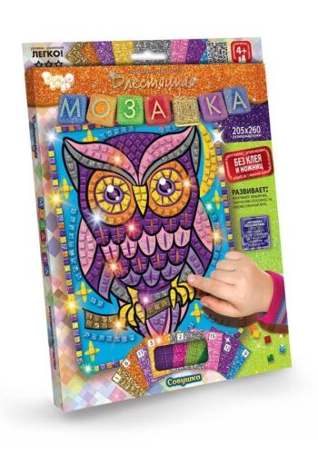 Набор для тв-ва Блестящая мозаика Сова