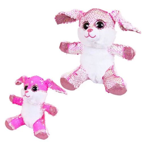 Мягкая игрушка ABtoys Кролик с пайетками 15см