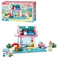 Конструктор Sluban серия Розовая мечта Уютный загородный дом 244 детали