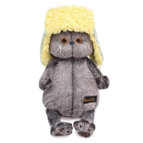 Басик в стеганой шапке-ушанке 22 см